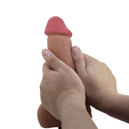 Pretty Lovesliding Skin Series Realistic Dildo With Sliding Skin Suction Cup Brown 23.4 Cm | Niks.fi verkkokauppa