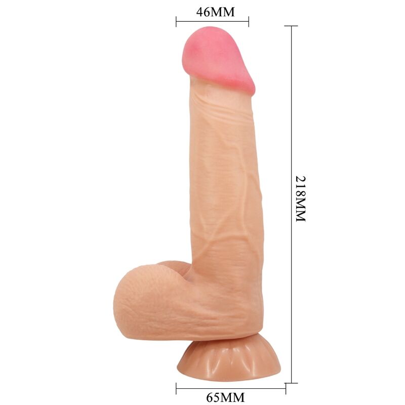 Pretty Lovesliding Skin Series Realistic Dildo With Sliding Skin Suction Cup Remote Control Flesh 21.8 Cm | Niks.fi verkkokauppa