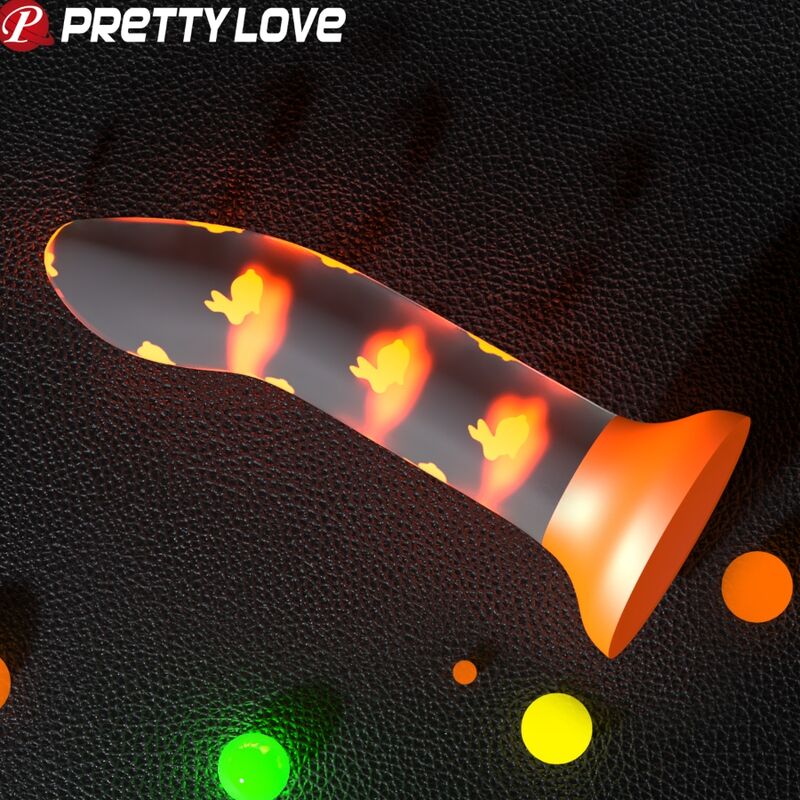 Pretty Love Magical Nightfall Dildo Without Vibration Luminous Orange | Niks.fi verkkokauppa
