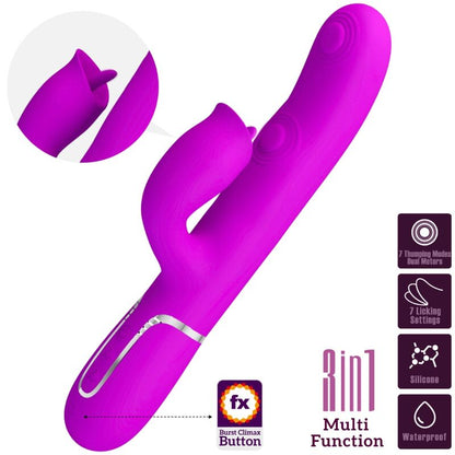 Pretty Loverabbit Vibrator With Licking Fuchsia | Niks.fi verkkokauppa
