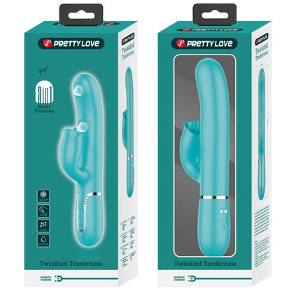 Pretty Loverabbit Vibrator With Licking Aqua Green | Niks.fi verkkokauppa