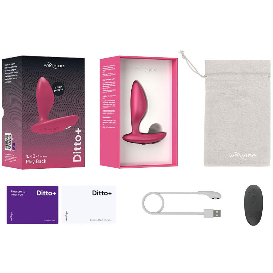 We-Vibe Ditto+ Anal Plug Vibrator Pink | Niks.fi verkkokauppa