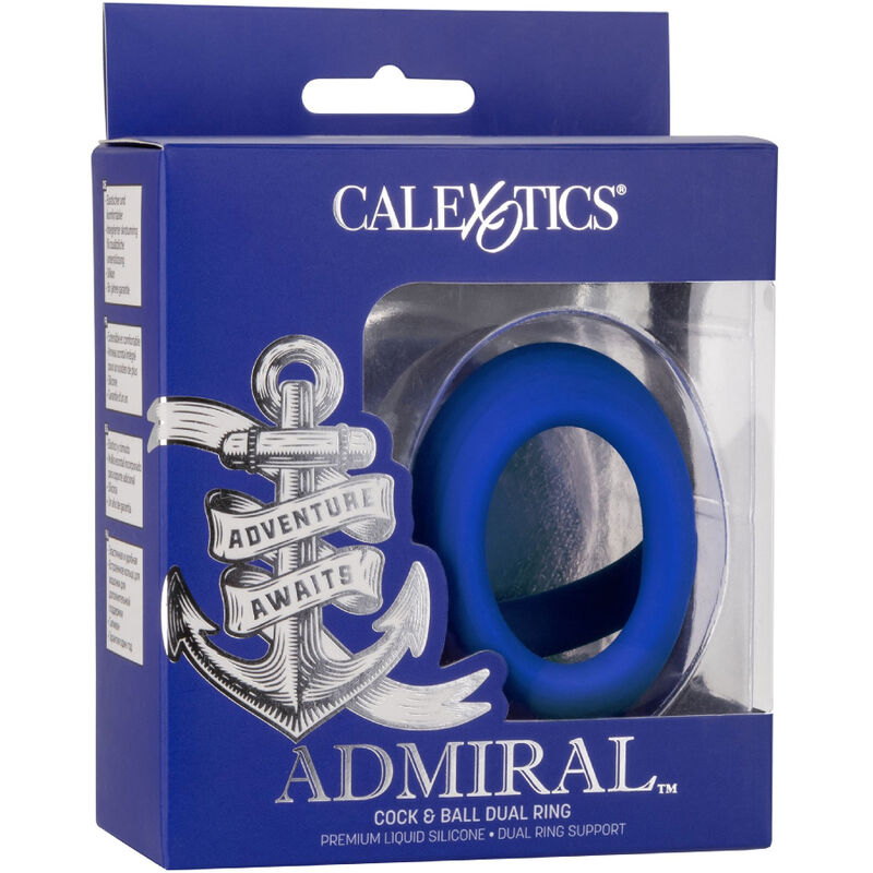 Calexotics Admiral Cock Ball Dual Ring Blue | Niks.fi verkkokauppa