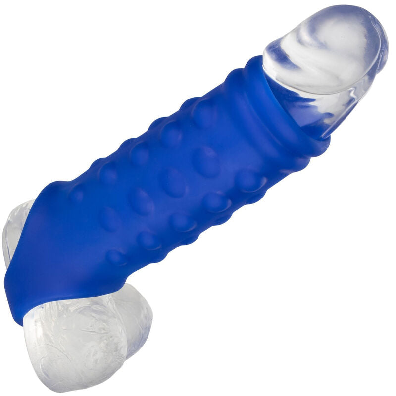 Calexotics Admiral Beaded Penis Cover Liquid Silicone Blue | Niks.fi verkkokauppa