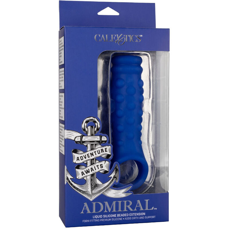 Calexotics Admiral Beaded Penis Cover Liquid Silicone Blue | Niks.fi verkkokauppa