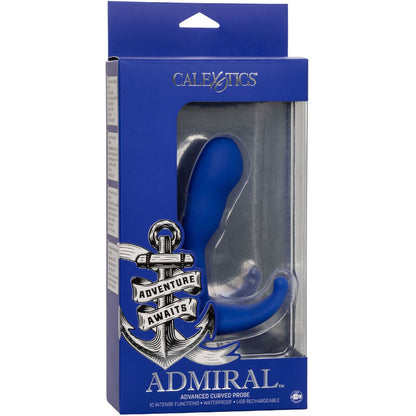 Calexotics Admiral Curved Anal Stimulator & Vibrator Blue | Niks.fi verkkokauppa