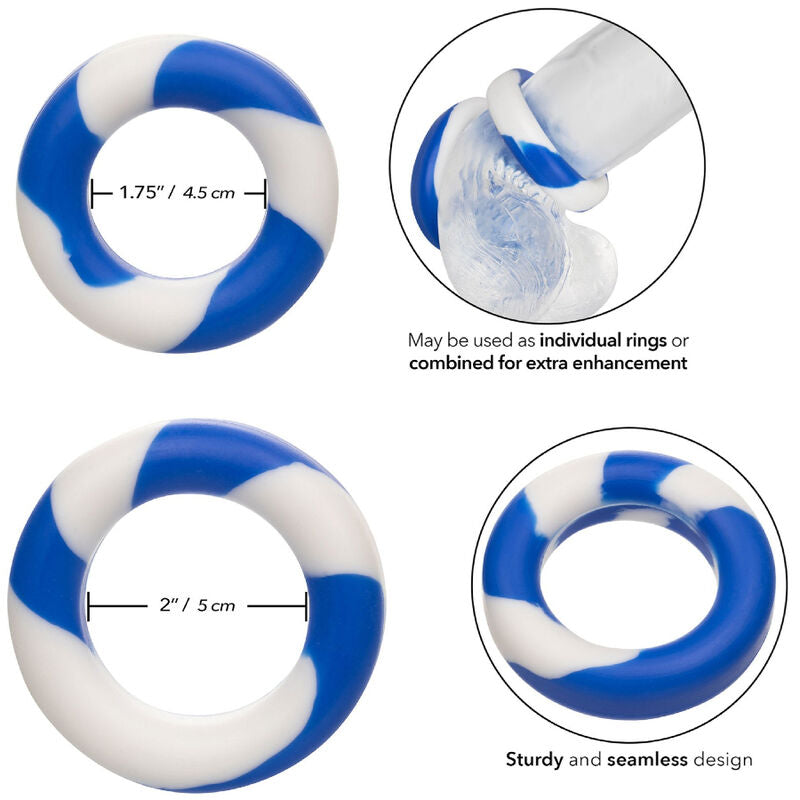 Calexotics Admiral Set 2 Penis Rings | Niks.fi verkkokauppa