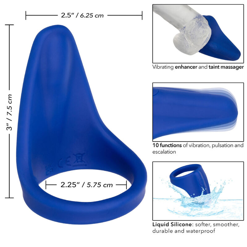 Calexotics Admiral Perineum Massager Blue | Niks.fi verkkokauppa