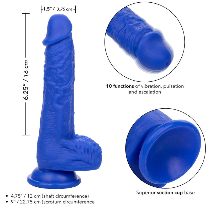 Calexotics Admiral Sailor Realistic Dildo Vibrator Blue | Niks.fi verkkokauppa