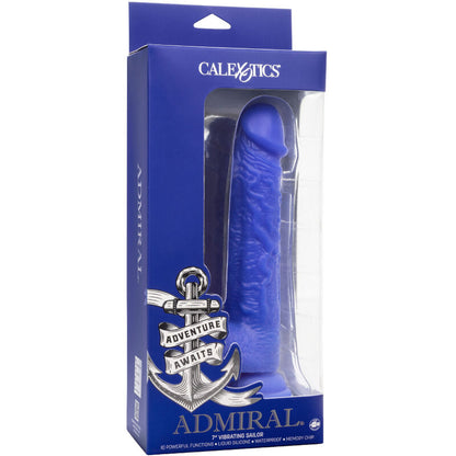 Calexotics Admiral Sailor Realistic Dildo Vibrator Blue | Niks.fi verkkokauppa