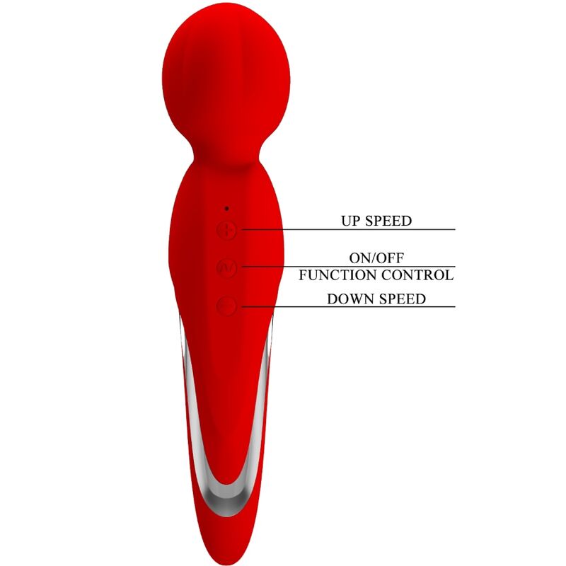 Pretty Love Walter Vibrator Wand Red | Niks.fi verkkokauppa