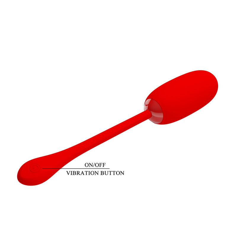 Pretty Love Julius Waterproof-Rechargeable Vibrating Egg Red | Niks.fi verkkokauppa