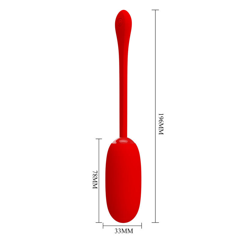 Pretty Love Julius Waterproof-Rechargeable Vibrating Egg Red | Niks.fi verkkokauppa