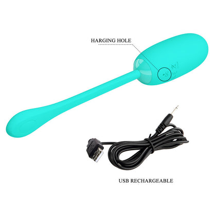 Pretty Love Julius Waterproof-Rechargeable Vibrating Egg Aqua Green | Niks.fi verkkokauppa