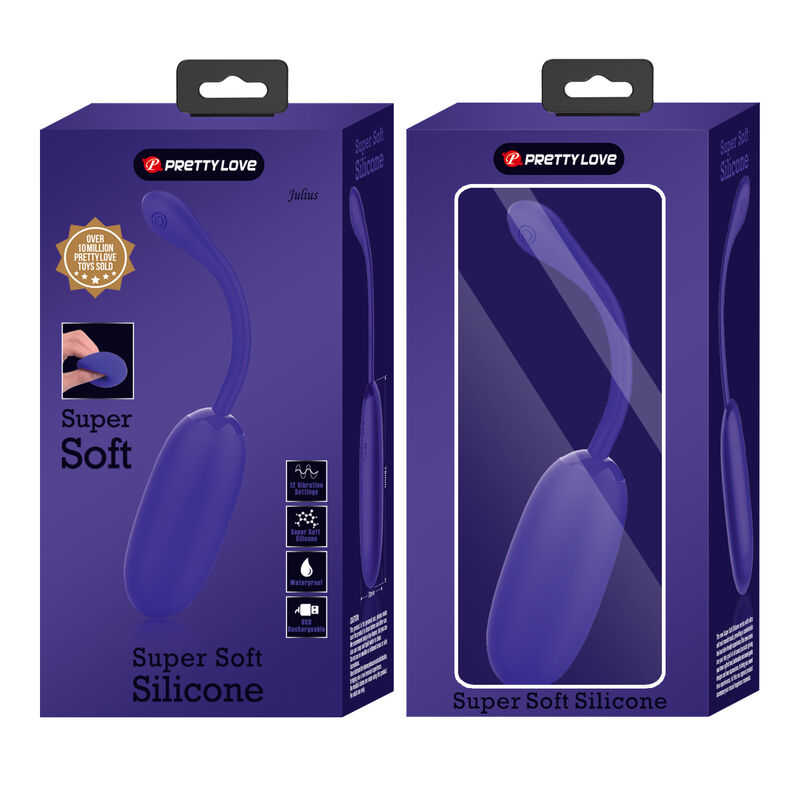 Pretty Love Julius Waterproof-Rechargeable Vibrating Egg Purple | Niks.fi verkkokauppa