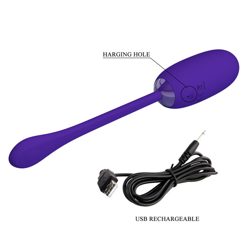 Pretty Love Julius Waterproof-Rechargeable Vibrating Egg Purple | Niks.fi verkkokauppa