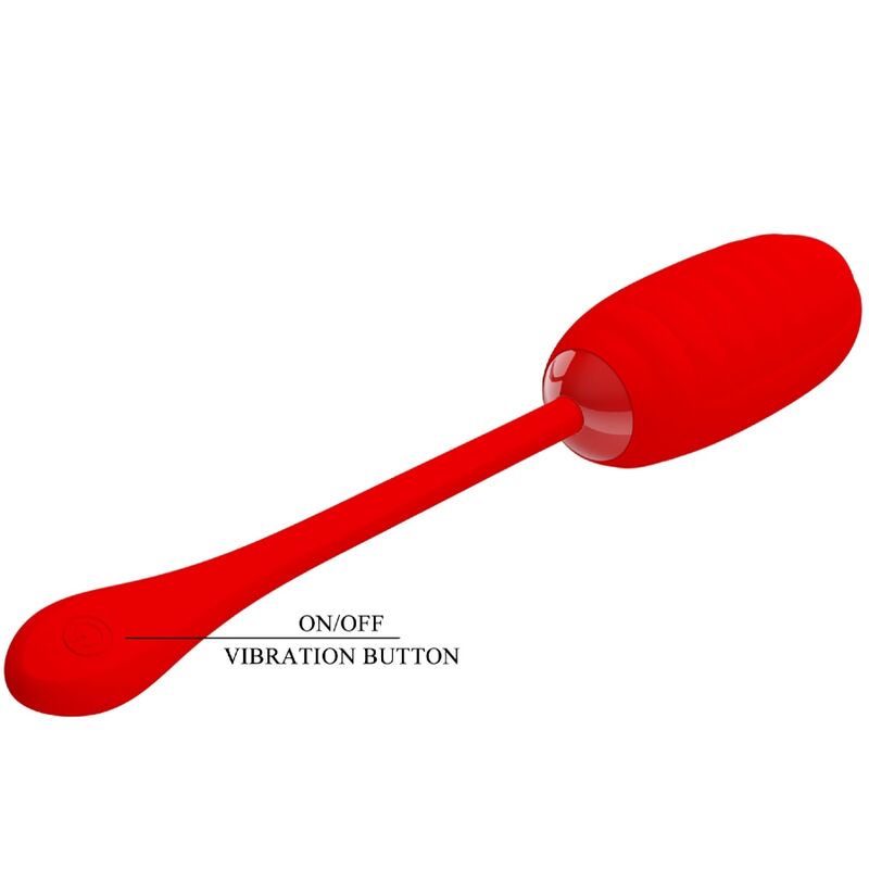 Pretty Love Kirk Rechargeable Vibrating Egg Red | Niks.fi verkkokauppa