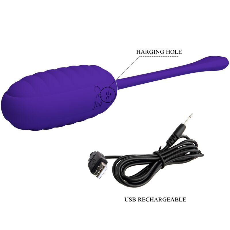 Pretty Love Kirk Rechargeable Vibrating Egg Purple | Niks.fi verkkokauppa