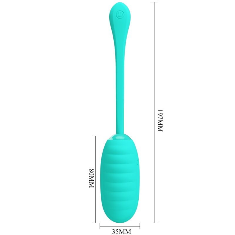 Pretty Love Kirk Rechargeable Vibrating Egg Aqua Green | Niks.fi verkkokauppa