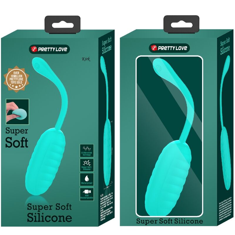 Pretty Love Kirk Rechargeable Vibrating Egg Aqua Green | Niks.fi verkkokauppa