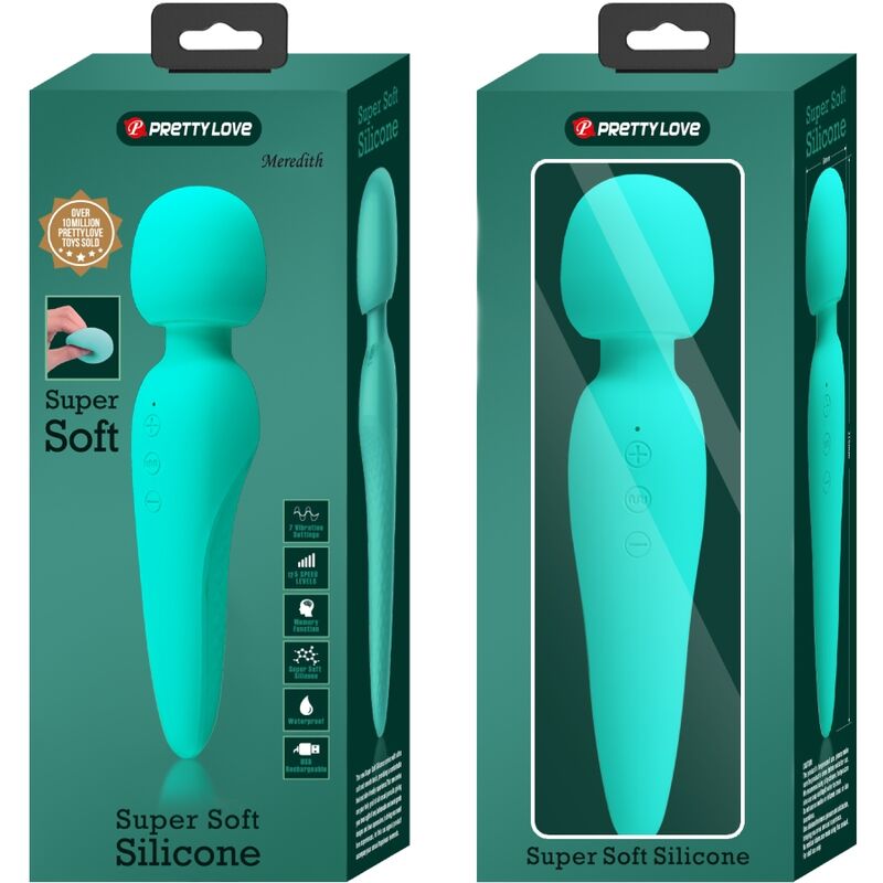Pretty Love Meredith Massager 12 Vibration Modes Aqua Green | Niks.fi verkkokauppa