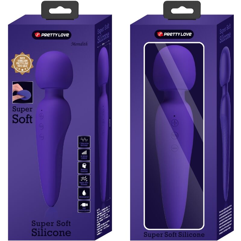 Pretty Love Meredith Massager 12 Vibration Modes Purple | Niks.fi verkkokauppa