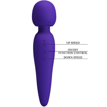 Pretty Love Meredith Massager 12 Vibration Modes Purple | Niks.fi verkkokauppa