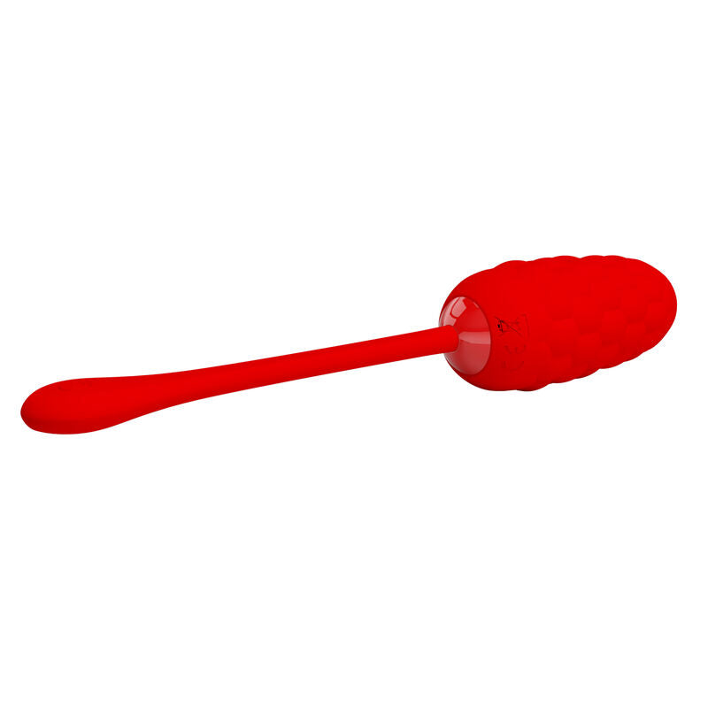 Pretty Love Vibrating Egg With Red Rechargeable Marine Texture | Niks.fi verkkokauppa