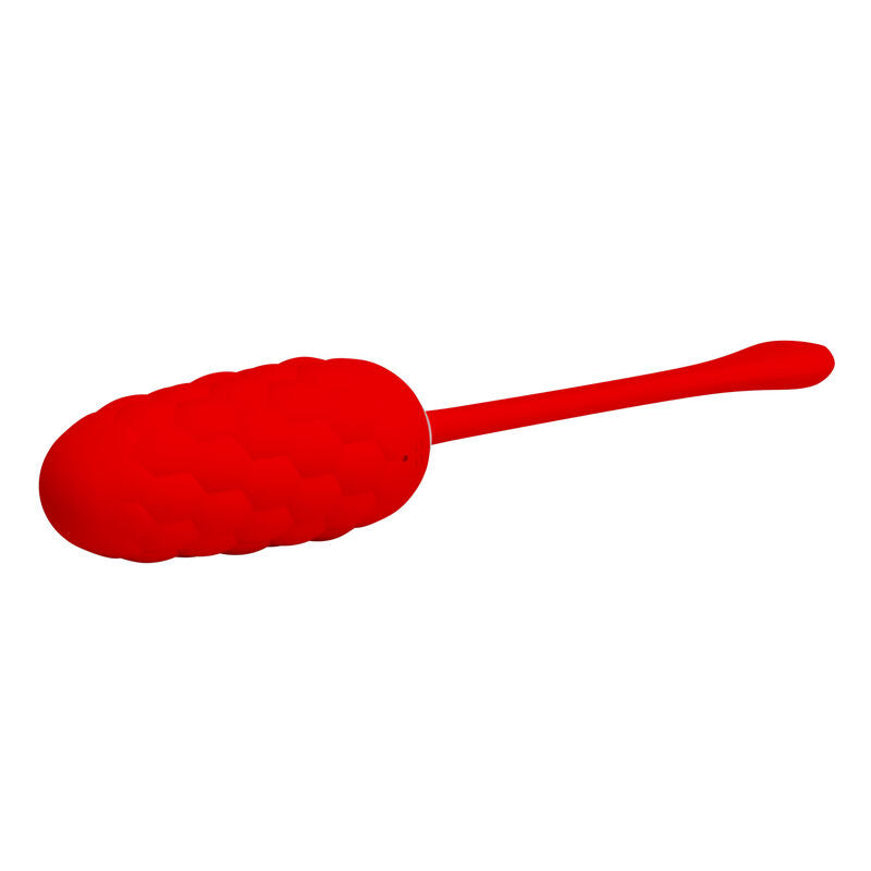 Pretty Love Vibrating Egg With Red Rechargeable Marine Texture | Niks.fi verkkokauppa