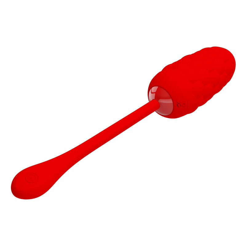 Pretty Love Vibrating Egg With Red Rechargeable Marine Texture | Niks.fi verkkokauppa