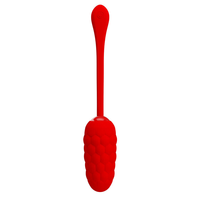 Pretty Love Vibrating Egg With Red Rechargeable Marine Texture | Niks.fi verkkokauppa