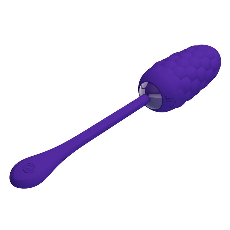 Pretty Love Vibrating Egg With Purple Rechargeable Marine Texture | Niks.fi verkkokauppa