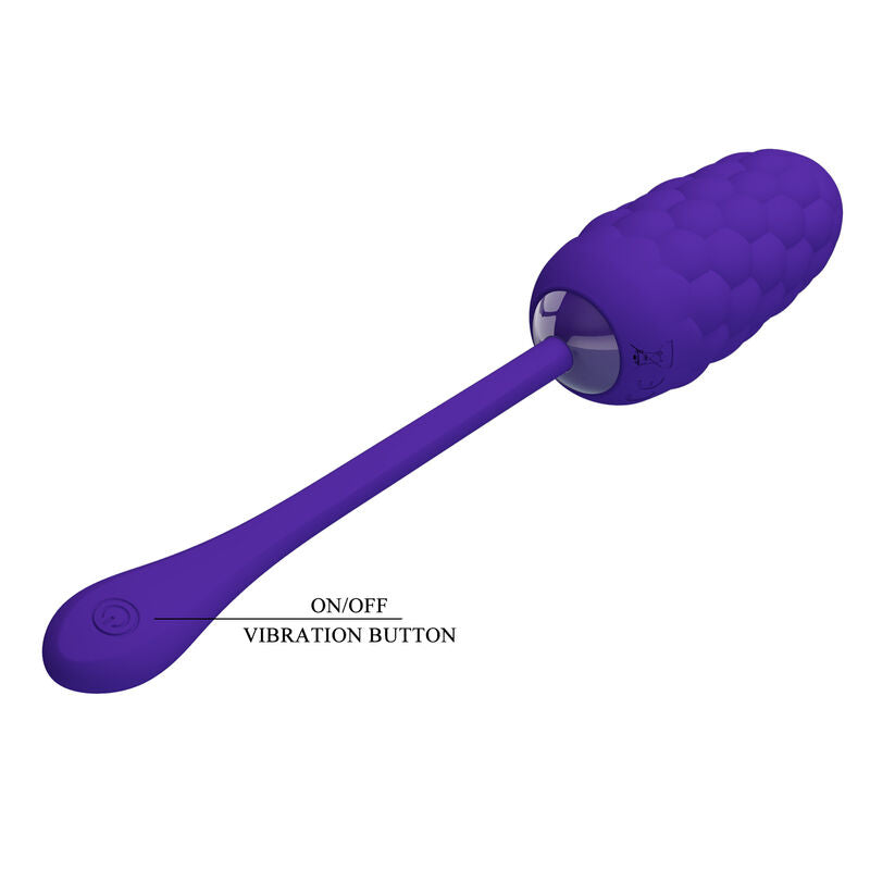 Pretty Love Vibrating Egg With Purple Rechargeable Marine Texture | Niks.fi verkkokauppa