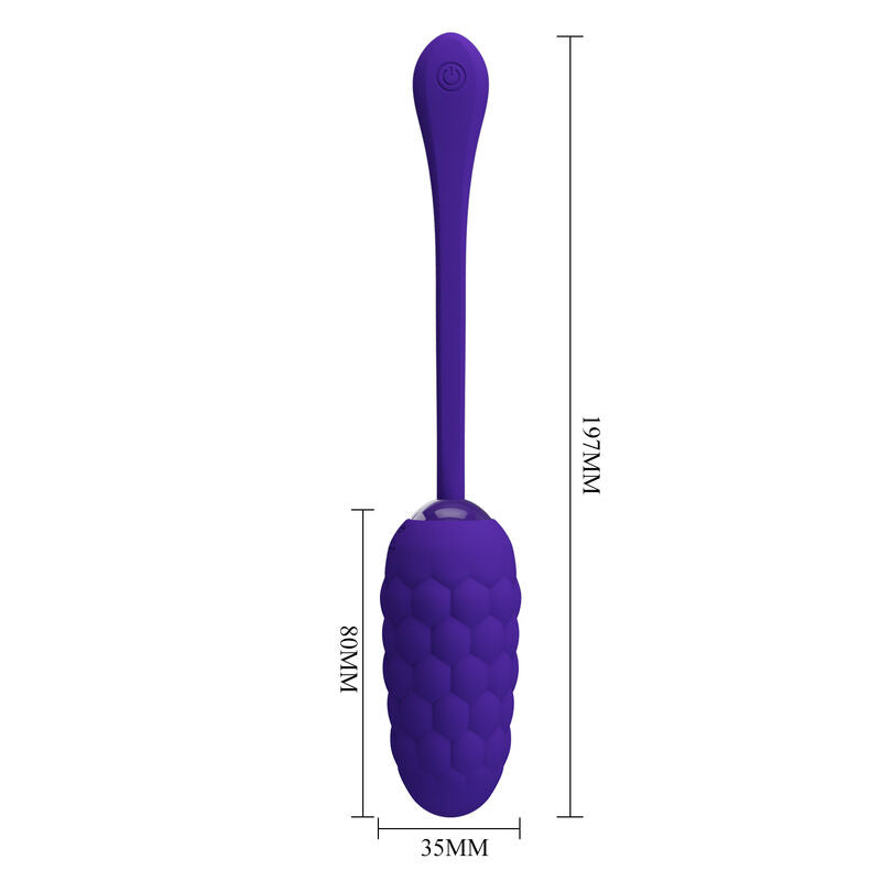Pretty Love Vibrating Egg With Purple Rechargeable Marine Texture | Niks.fi verkkokauppa