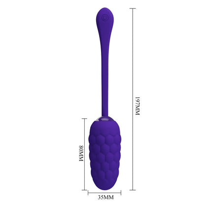 Pretty Love Vibrating Egg With Purple Rechargeable Marine Texture | Niks.fi verkkokauppa