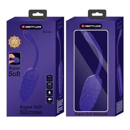 Pretty Love Vibrating Egg With Purple Rechargeable Marine Texture | Niks.fi verkkokauppa