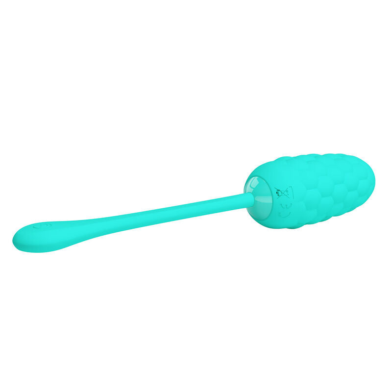 Pretty Love Vibrating Egg With Aqua Green Rechargeable Marine Texture | Niks.fi verkkokauppa