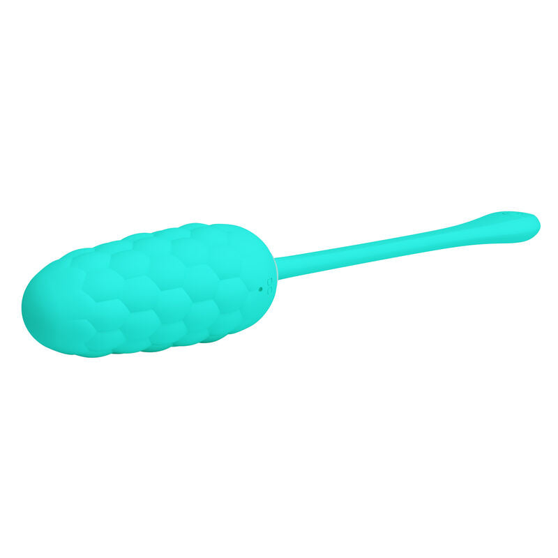 Pretty Love Vibrating Egg With Aqua Green Rechargeable Marine Texture | Niks.fi verkkokauppa