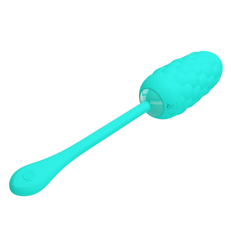 Pretty Love Vibrating Egg With Aqua Green Rechargeable Marine Texture | Niks.fi verkkokauppa