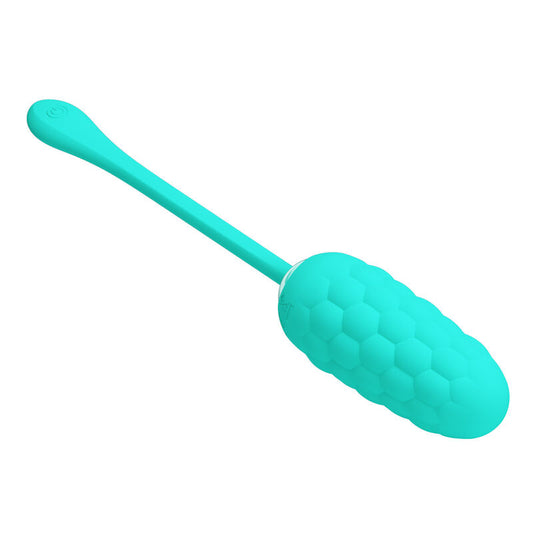 Pretty Love Vibrating Egg With Aqua Green Rechargeable Marine Texture | Niks.fi verkkokauppa