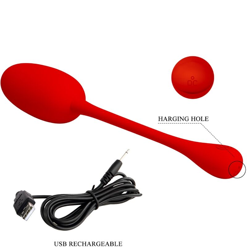 Pretty Love Knucker Red Rechargeable Vibrating Egg | Niks.fi verkkokauppa