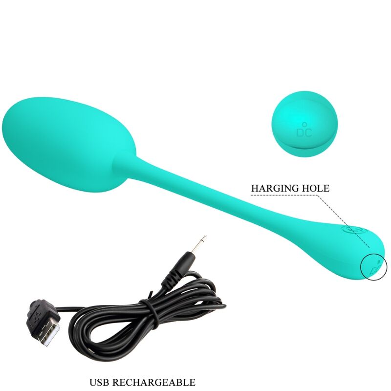 Pretty Love Knucker Water Green Rechargeable Vibrating Egg | Niks.fi verkkokauppa