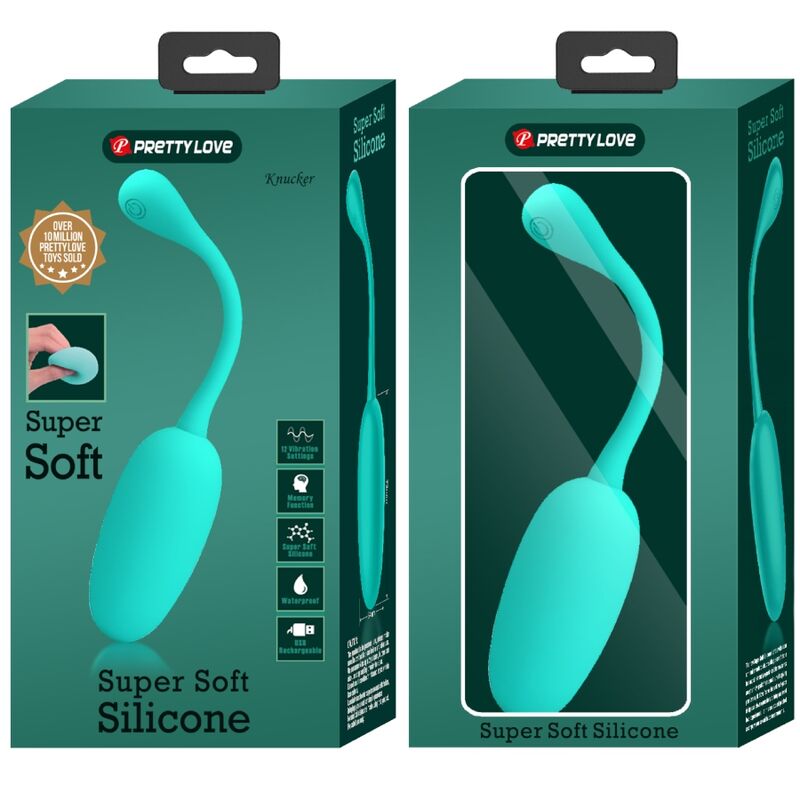 Pretty Love Knucker Water Green Rechargeable Vibrating Egg | Niks.fi verkkokauppa