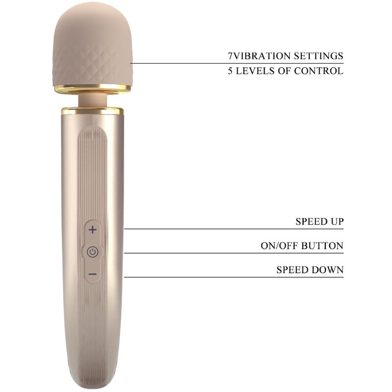 Pretty Love Massager 7 Vibration Modes Champagne | Niks.fi verkkokauppa