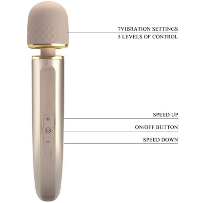 Pretty Love Massager 7 Vibration Modes Champagne | Niks.fi verkkokauppa