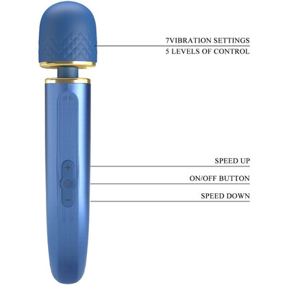 Pretty Love Massager 7 Vibration Modes Blue | Niks.fi verkkokauppa