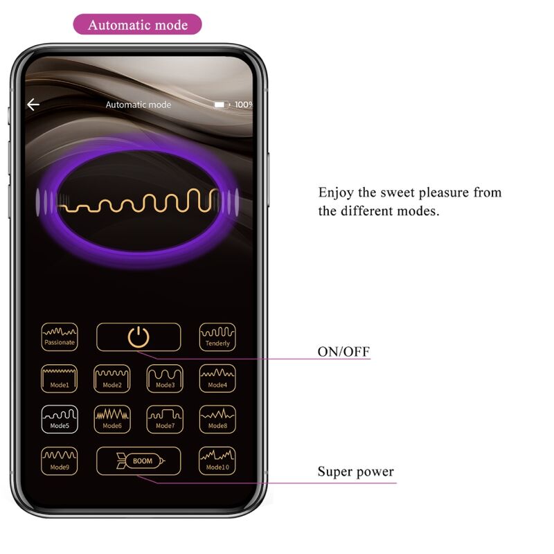 Pretty Love Jayleen Vibrator App Remote Control Purple | Niks.fi verkkokauppa