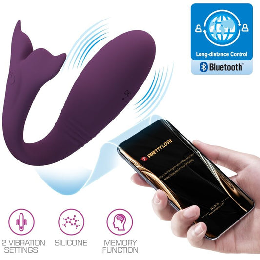 Pretty Love Jayleen Vibrator App Remote Control Purple | Niks.fi verkkokauppa