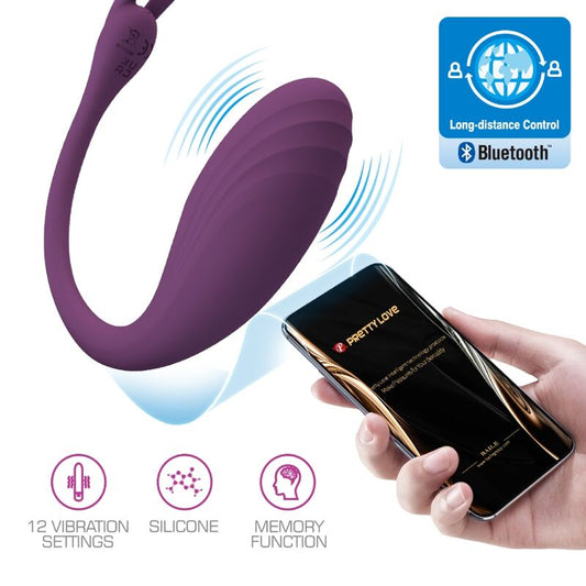 Pretty Love Catalina Vibrator App Remote Control Purple | Niks.fi verkkokauppa