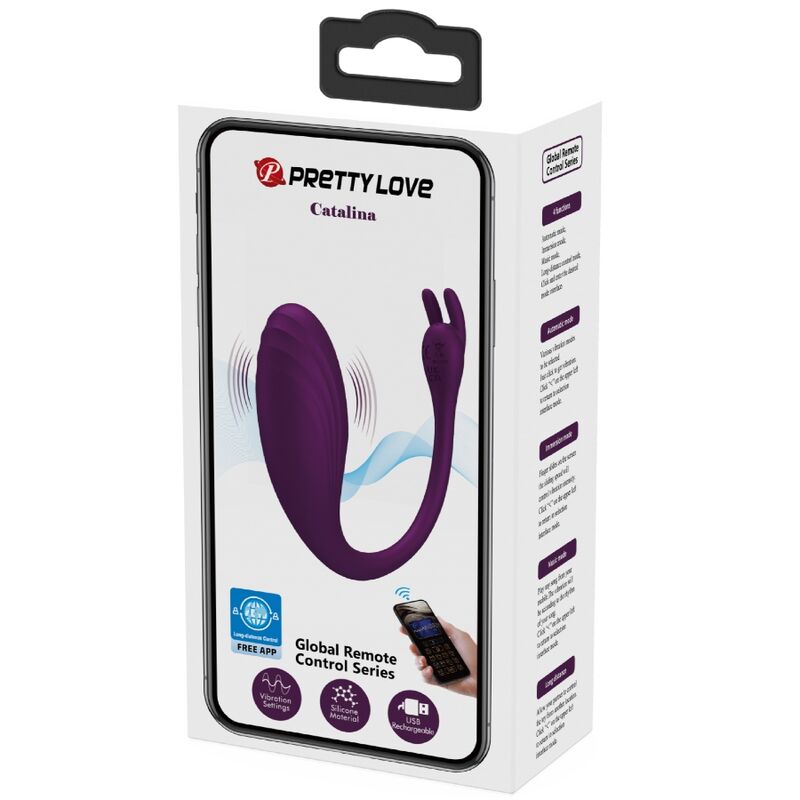 Pretty Love Catalina Vibrator App Remote Control Purple | Niks.fi verkkokauppa